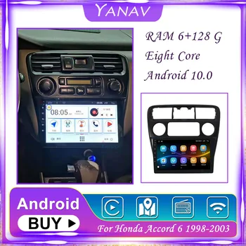 128 г Android 2Din Автомагнитола За Honda Accord 6 1998-2003 GPS Навигация Стерео Приемник Видео Мултимедия MP3 Плейър с Carplay