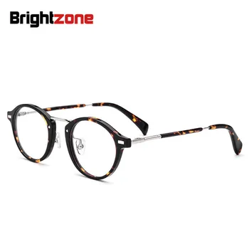 Brightzone Fahsion Тенденция На Висококачествени Очила С Пълна Рамки За Мъже И Жени, Ацетатные Очила За Късогледство, Кръгли, Овални, Прозрачни Очила, Оптични Рамки