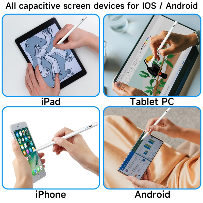 За Apple iPad Молив За Huawei Lenovo Samsung Phone Xiaomi Tablet Pen Универсален Стилус За Android, IOS, Windows Touch Pen 4